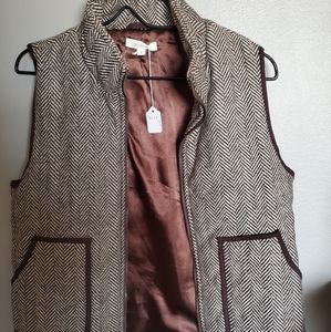 Womens Herringbone Vest - NWT - Small